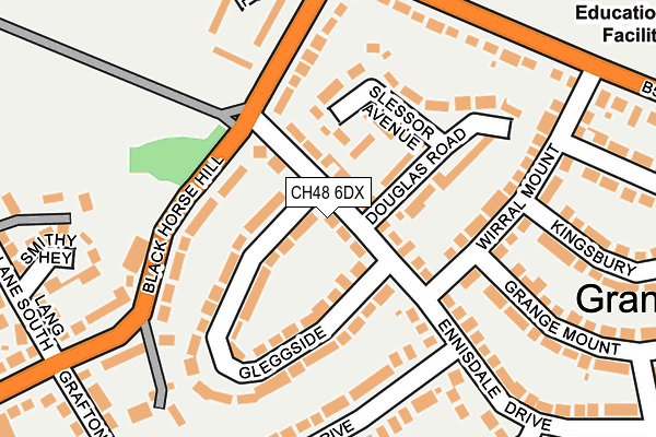 CH48 6DX map - OS OpenMap – Local (Ordnance Survey)