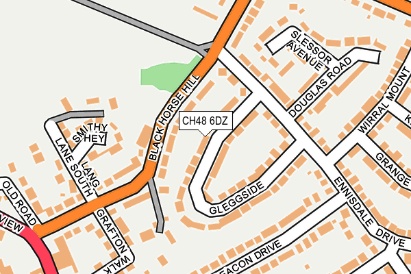 CH48 6DZ map - OS OpenMap – Local (Ordnance Survey)