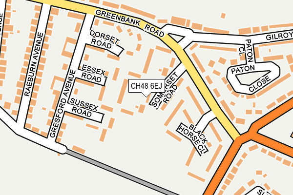CH48 6EJ map - OS OpenMap – Local (Ordnance Survey)