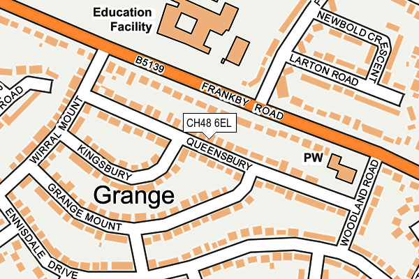 CH48 6EL map - OS OpenMap – Local (Ordnance Survey)