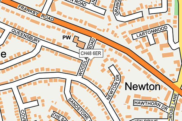 CH48 6ER map - OS OpenMap – Local (Ordnance Survey)