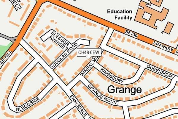 CH48 6EW map - OS OpenMap – Local (Ordnance Survey)