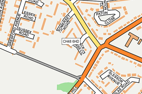 CH48 6HD map - OS OpenMap – Local (Ordnance Survey)