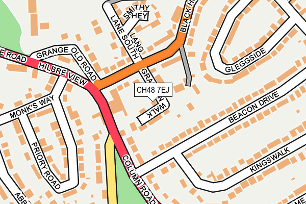 CH48 7EJ map - OS OpenMap – Local (Ordnance Survey)