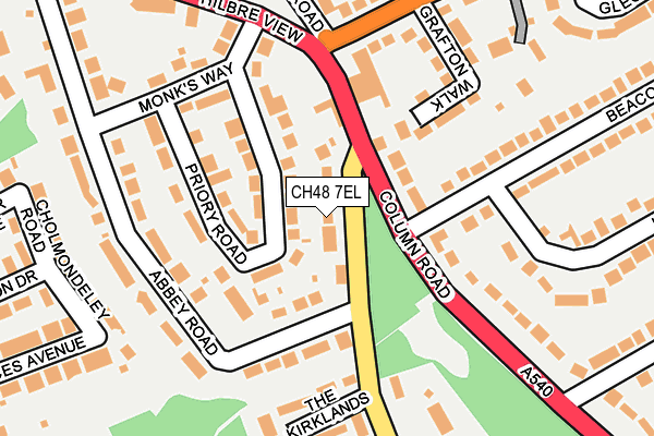 CH48 7EL map - OS OpenMap – Local (Ordnance Survey)