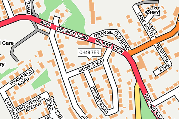 CH48 7ER map - OS OpenMap – Local (Ordnance Survey)