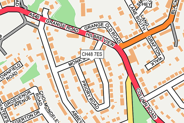 CH48 7ES map - OS OpenMap – Local (Ordnance Survey)