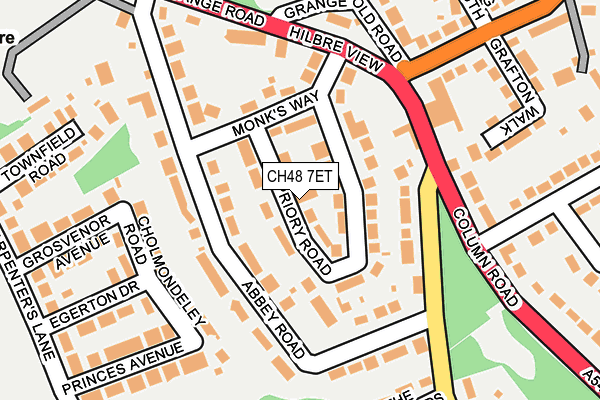 CH48 7ET map - OS OpenMap – Local (Ordnance Survey)