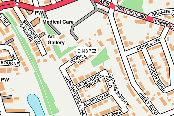 CH48 7EZ map - OS OpenMap – Local (Ordnance Survey)