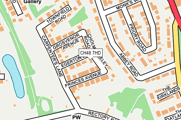 CH48 7HD map - OS OpenMap – Local (Ordnance Survey)