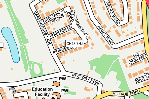 CH48 7HJ map - OS OpenMap – Local (Ordnance Survey)