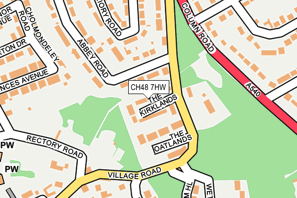 CH48 7HW map - OS OpenMap – Local (Ordnance Survey)