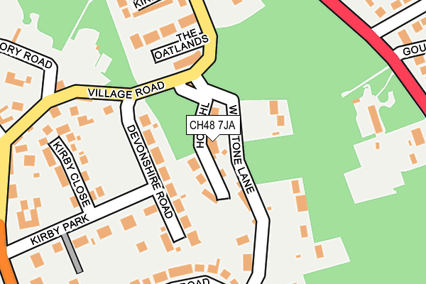 CH48 7JA map - OS OpenMap – Local (Ordnance Survey)