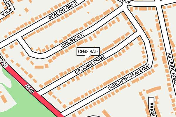 CH48 8AD map - OS OpenMap – Local (Ordnance Survey)