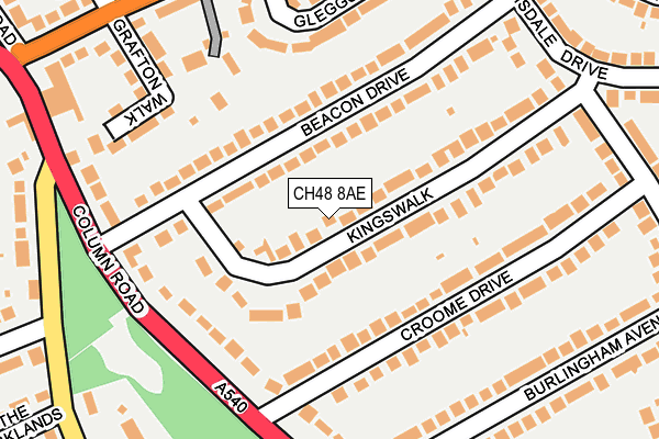 CH48 8AE map - OS OpenMap – Local (Ordnance Survey)