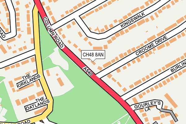 CH48 8AN map - OS OpenMap – Local (Ordnance Survey)