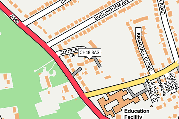 CH48 8AS map - OS OpenMap – Local (Ordnance Survey)