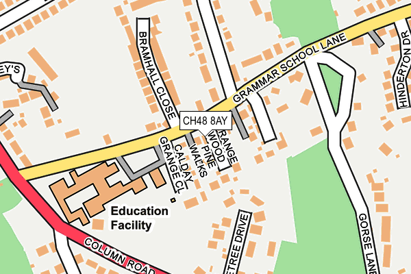 CH48 8AY map - OS OpenMap – Local (Ordnance Survey)