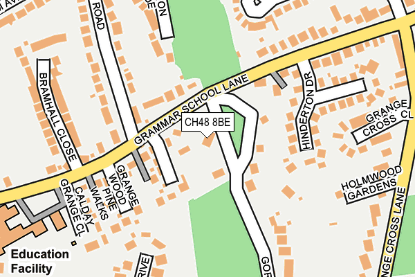 CH48 8BE map - OS OpenMap – Local (Ordnance Survey)