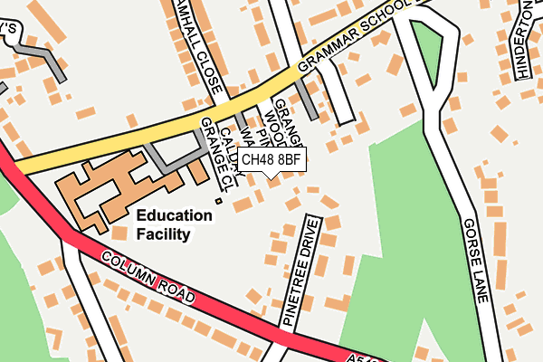 CH48 8BF map - OS OpenMap – Local (Ordnance Survey)