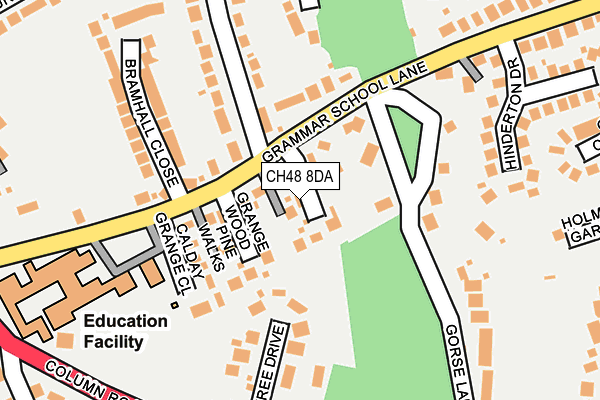 CH48 8DA map - OS OpenMap – Local (Ordnance Survey)