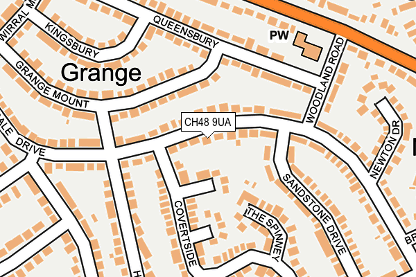 CH48 9UA map - OS OpenMap – Local (Ordnance Survey)