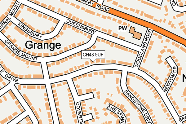 CH48 9UF map - OS OpenMap – Local (Ordnance Survey)
