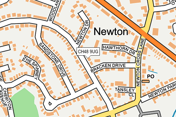 CH48 9UG map - OS OpenMap – Local (Ordnance Survey)