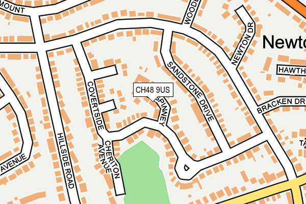 CH48 9US map - OS OpenMap – Local (Ordnance Survey)