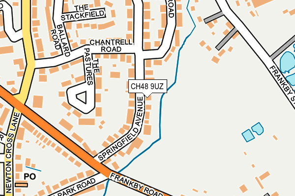 CH48 9UZ map - OS OpenMap – Local (Ordnance Survey)
