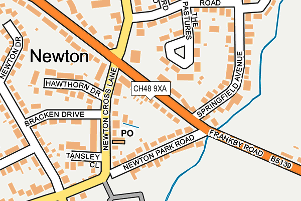 CH48 9XA map - OS OpenMap – Local (Ordnance Survey)