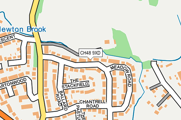 CH48 9XD map - OS OpenMap – Local (Ordnance Survey)