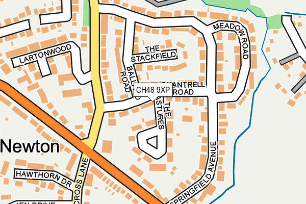 CH48 9XP map - OS OpenMap – Local (Ordnance Survey)