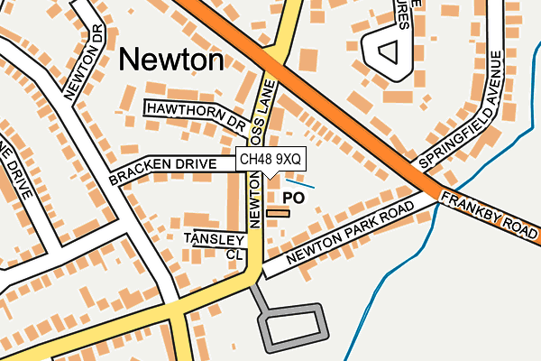Map of NEWTON PO LTD at local scale