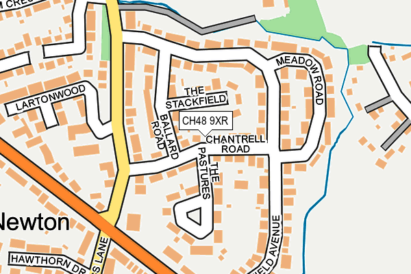 CH48 9XR map - OS OpenMap – Local (Ordnance Survey)