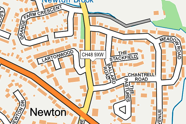 CH48 9XW map - OS OpenMap – Local (Ordnance Survey)