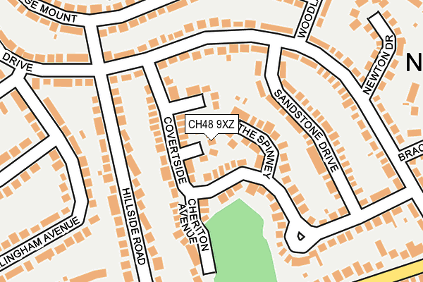 CH48 9XZ map - OS OpenMap – Local (Ordnance Survey)