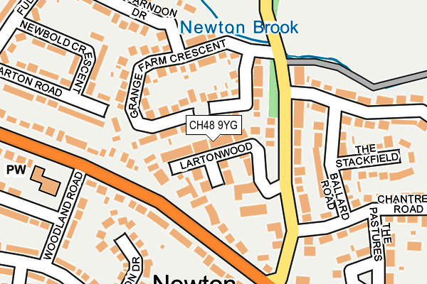 CH48 9YG map - OS OpenMap – Local (Ordnance Survey)