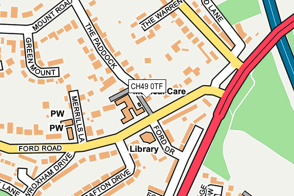 CH49 0TF map - OS OpenMap – Local (Ordnance Survey)