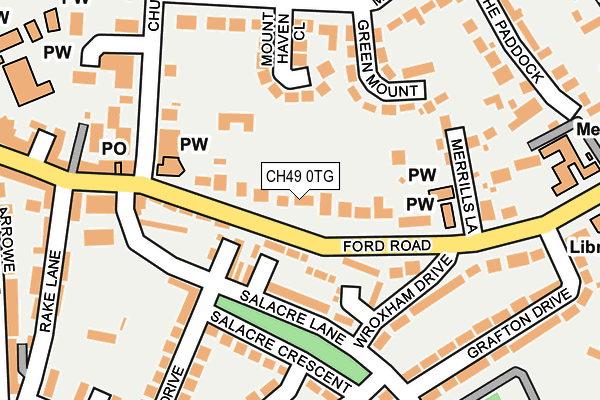 CH49 0TG map - OS OpenMap – Local (Ordnance Survey)