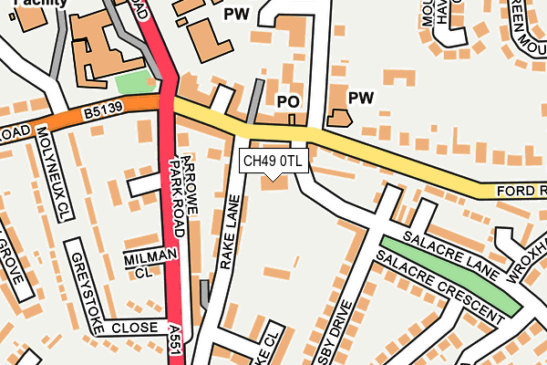 CH49 0TL map - OS OpenMap – Local (Ordnance Survey)