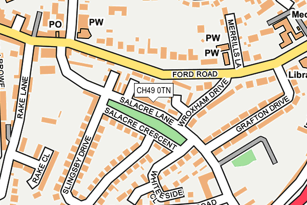 CH49 0TN map - OS OpenMap – Local (Ordnance Survey)