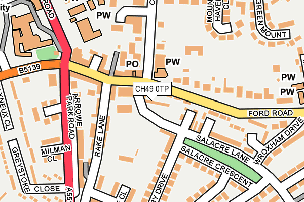CH49 0TP map - OS OpenMap – Local (Ordnance Survey)
