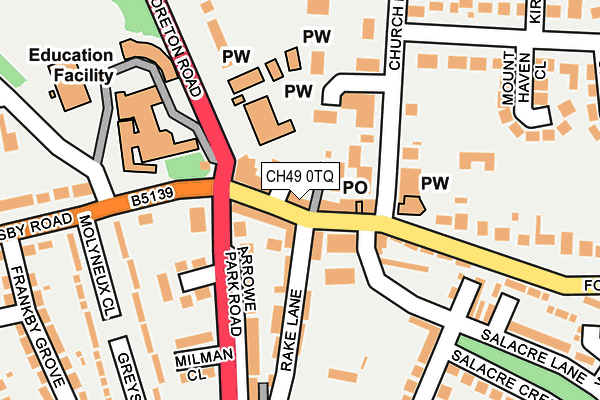 CH49 0TQ map - OS OpenMap – Local (Ordnance Survey)