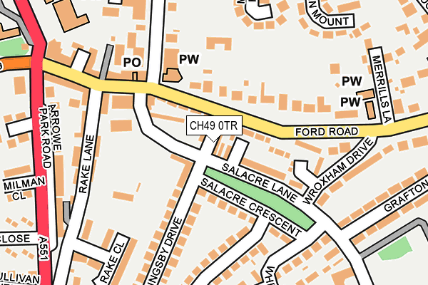 CH49 0TR map - OS OpenMap – Local (Ordnance Survey)