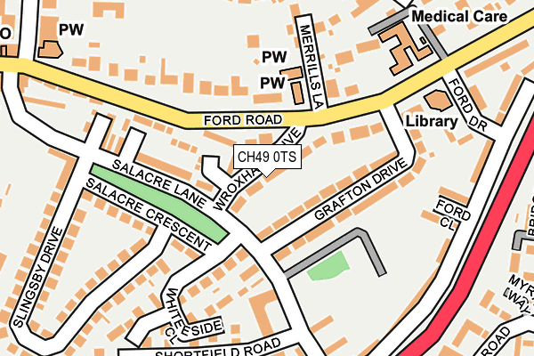 CH49 0TS map - OS OpenMap – Local (Ordnance Survey)