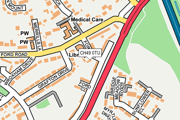 CH49 0TU map - OS OpenMap – Local (Ordnance Survey)