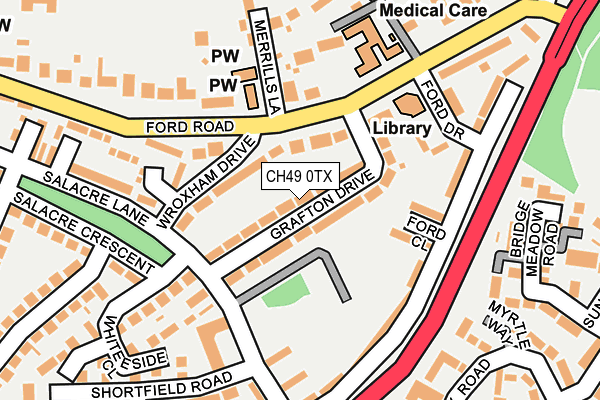 CH49 0TX map - OS OpenMap – Local (Ordnance Survey)
