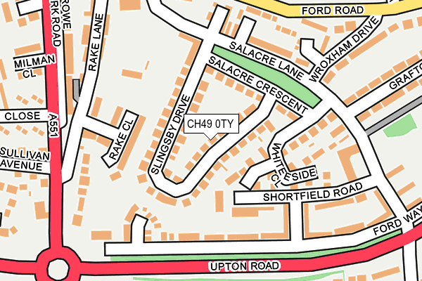 CH49 0TY map - OS OpenMap – Local (Ordnance Survey)