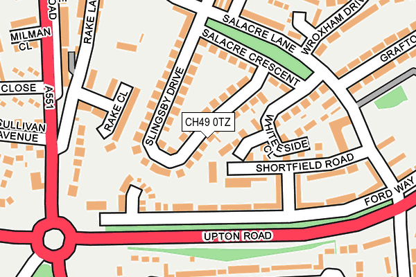 CH49 0TZ map - OS OpenMap – Local (Ordnance Survey)